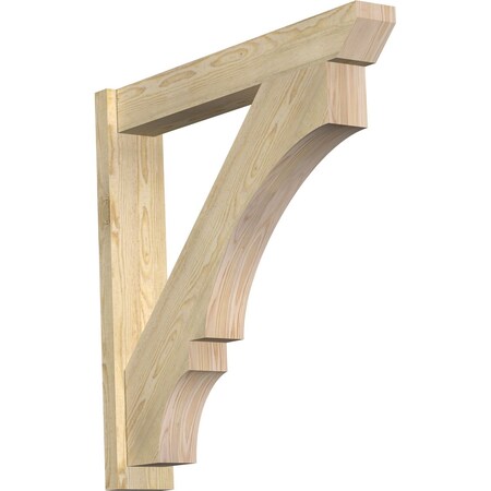 Ekena Millwork Balboa Slat Rough Sawn Outlooker, Douglas Fir, 6"W x 36"D x 36"H OUT06X36X36BOA06RDF